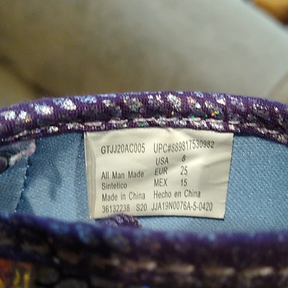 Jojo Siwa Mermaid Shoes. Little Girls Sz 8. Purple, Pink, Sliver Shimmer. - Picture 9 of 11